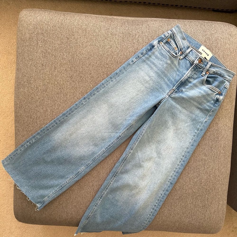 Boden Wide Leg High Waist Denim Jeans Size 26P
